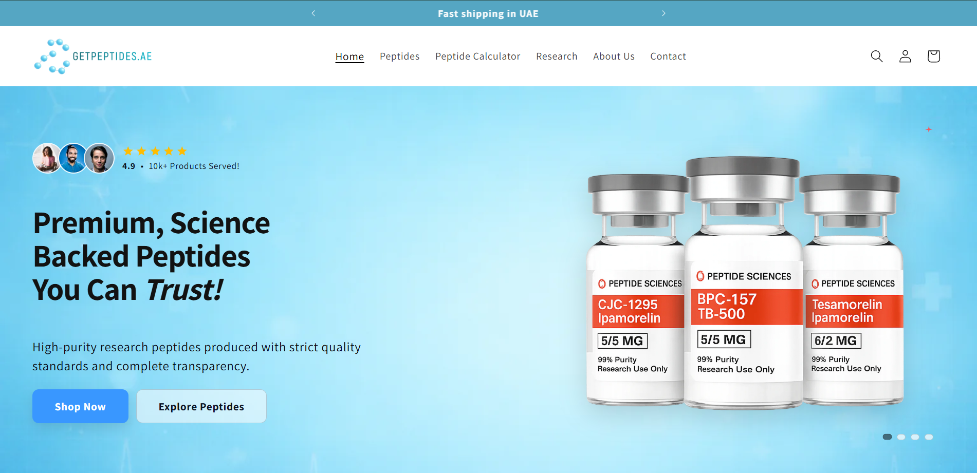 Getpeptides.ae Preview 1